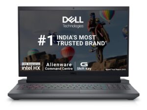 Dell Gaming G15 Laptop, 13th Gen Intel Core i5-13450HX Processor/8GB/512GB SSD/NVIDIA RTX 3050 (6GB GDDR6)/15.6" (39.62cm) FHD 120Hz 250 nits/Backlit RGB KB 4-Zone/Win 11 + MSO'21/Dark Shadow/2.65KG